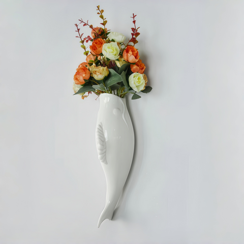 elegant goldfish wall vase with artistic charm