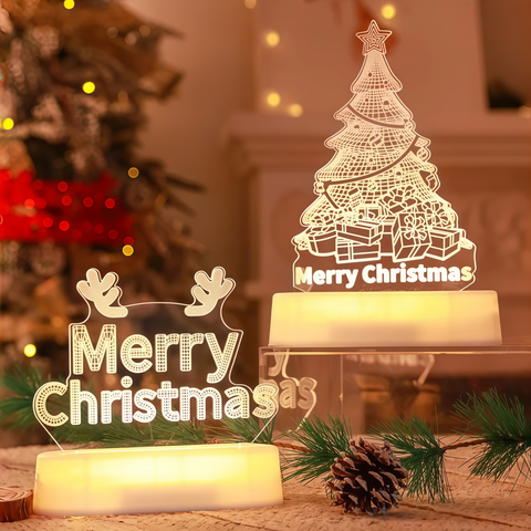 festive Christmas desk lamp glowing cheerfully from Gallery of Use