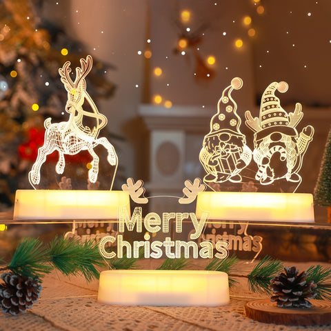 festive Christmas desk lamp glowing cheerfully from Gallery of Use