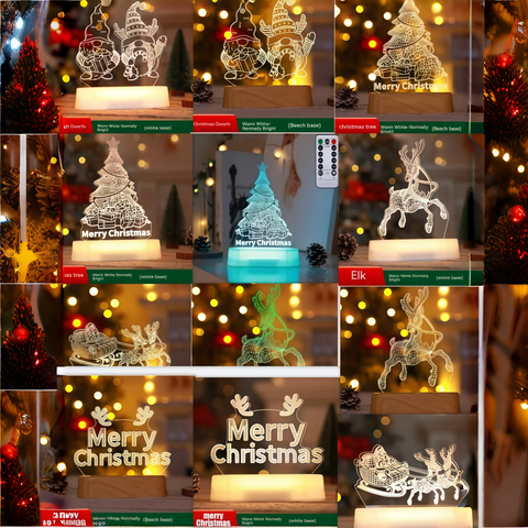 festive Christmas desk lamp glowing cheerfully from Gallery of Use