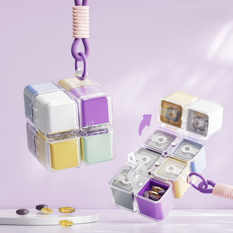 Cube Pill Organizer Case