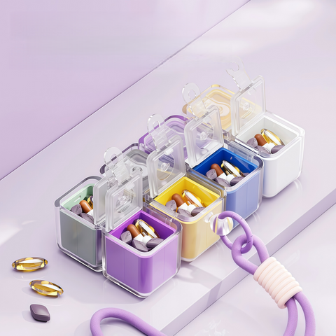 Cube Pill Organizer Case