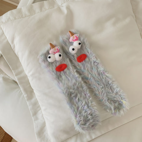 Funny Plush Winter Floor Socks