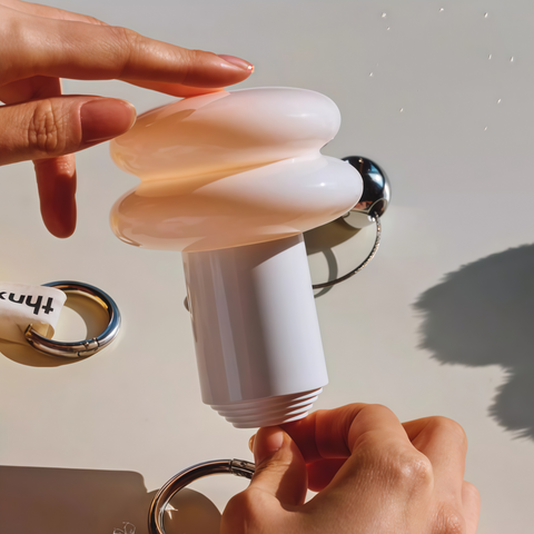 close-up of snowman lamp texture and gentle warm light