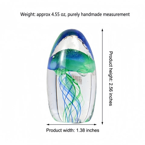ethereal liuli jellyfish sculpture resting on a serene display shelf from Gallery of Use