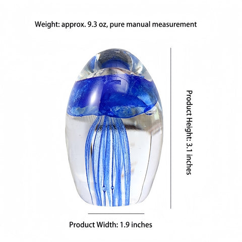 ethereal liuli jellyfish sculpture resting on a serene display shelf from Gallery of Use