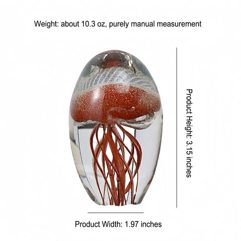 ethereal liuli jellyfish sculpture resting on a serene display shelf from Gallery of Use