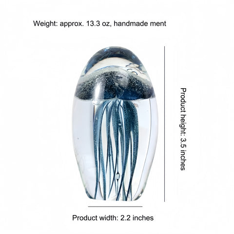 ethereal liuli jellyfish sculpture resting on a serene display shelf from Gallery of Use