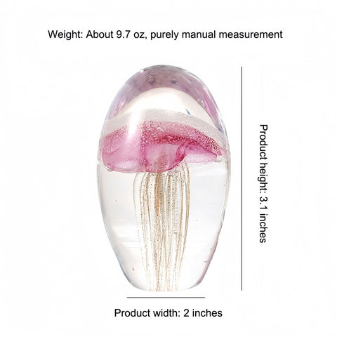 ethereal liuli jellyfish sculpture resting on a serene display shelf from Gallery of Use