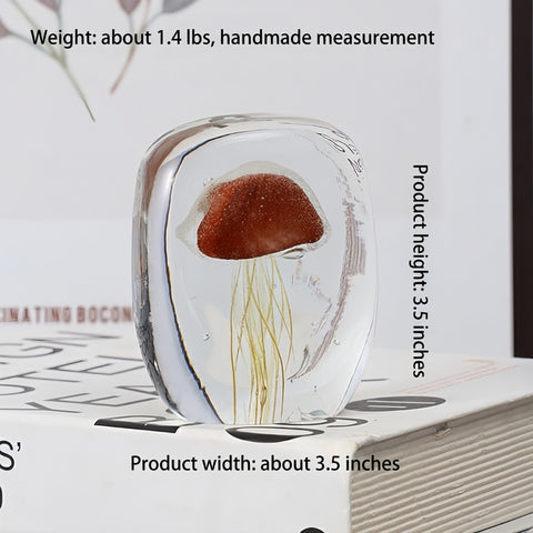 ethereal liuli jellyfish sculpture resting on a serene display shelf from Gallery of Use