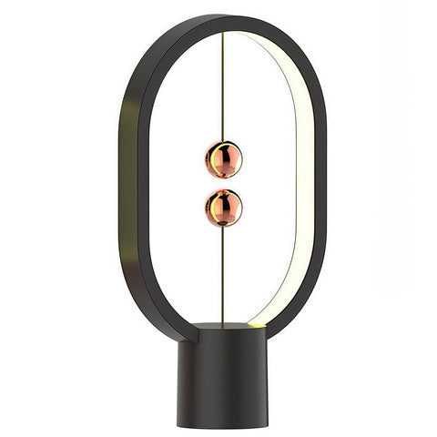 close-up of magnetic floating feature and sleek lamp body