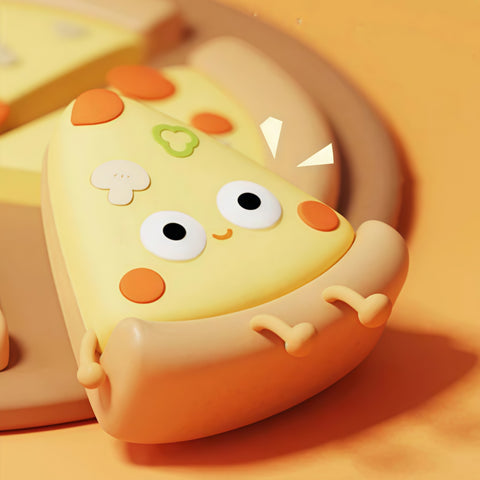 adorable pizza night light glowing warmly from Gallery of Use