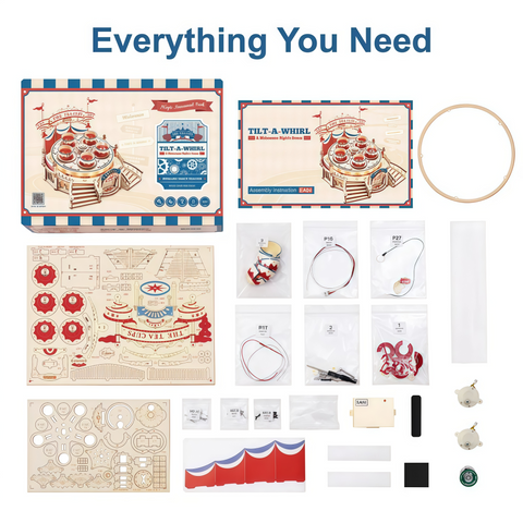 Teacup Ride DIY Music Box 3D Wooden Puzzle