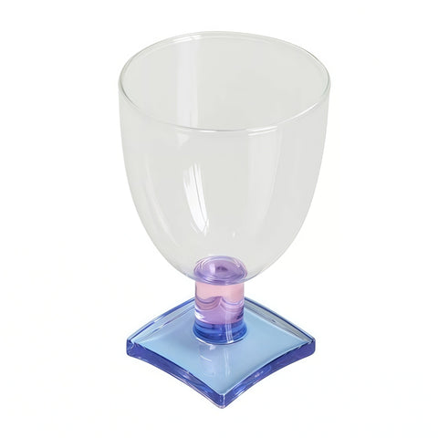 close-up of smooth glass surface and color-block pattern