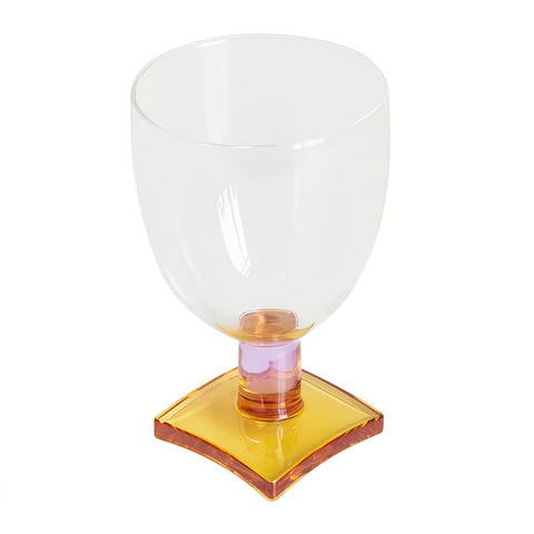 close-up of smooth glass surface and color-block pattern