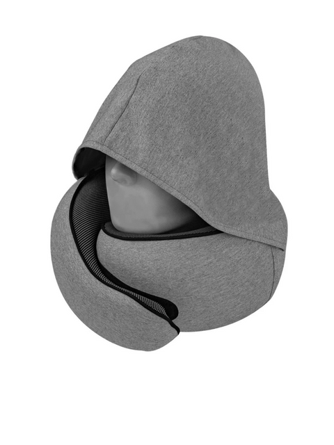 Hooded Memory Foam Travel Neck Pillow